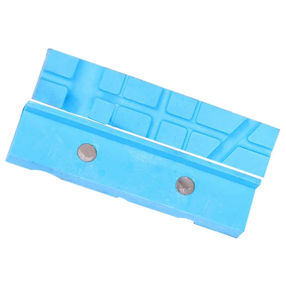 

4/5/6-дюймовые настольные тиски, магнитная мягкая накладка, многофункциональные сине-зеленые магнитные резиновые накладки, противоскользящие зерна, магнетизм