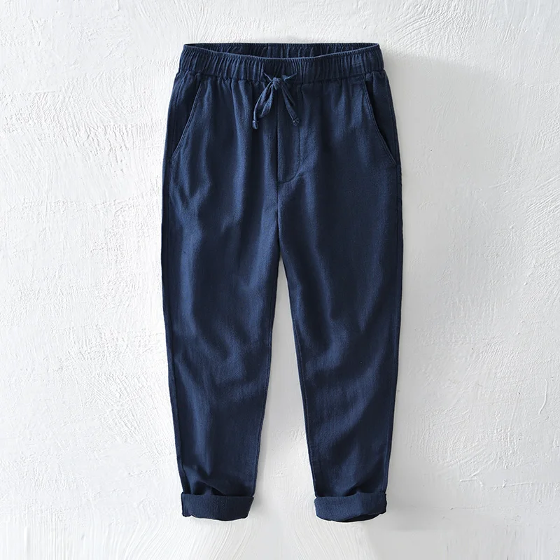 2025 Summer Men Linen Trousers Male Cotton Linen Casual Baggy Pants Breathable Pantalones Hombre Sweatpants Men Clothing