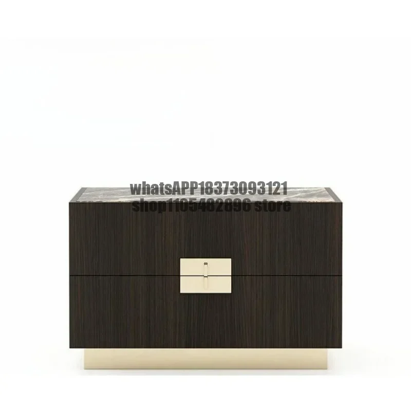 High-end simple modern creative natural marble treasure box bedside table mini
