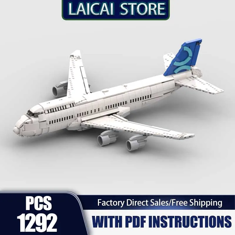 Urban Aircraft Series Moc Building Blocks Boeing 747 Airplane Model Technology Bricks Assembly Holiday Construstion Gifts Toy