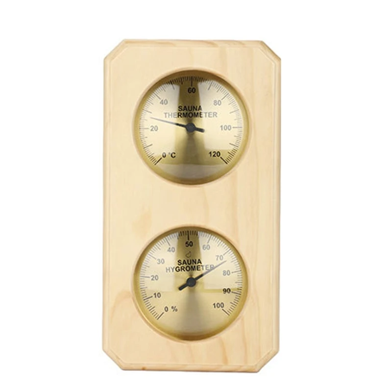 

2-In-1 Indoor Wood Thermo-Hygrometer Thermometer Hygrometer Steam Room Sauna