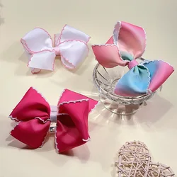 3pcs/set Solid Grosgrain Ribbon Bows Clips Hairpins Baby Girl's hair bows Boutique Barrettes Kids Hair Accessories