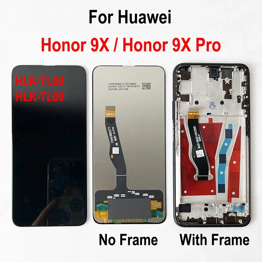 

GEFENSI для Huawei Honor 9X ЖК-дисплей с цифровым преобразователем сенсорного экрана в сборе для Honor 9X Pro HLK-AL00 HLK-TL00, замена экрана дисплея