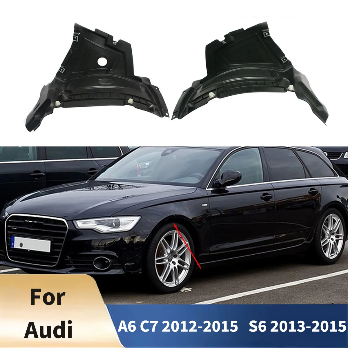 

For Audi A6 C7 2012-2015 S6 2013-2015 Front Mudguards Accessories Splash Guard Splashproof Front Wheel Body Kit Exterior Parts