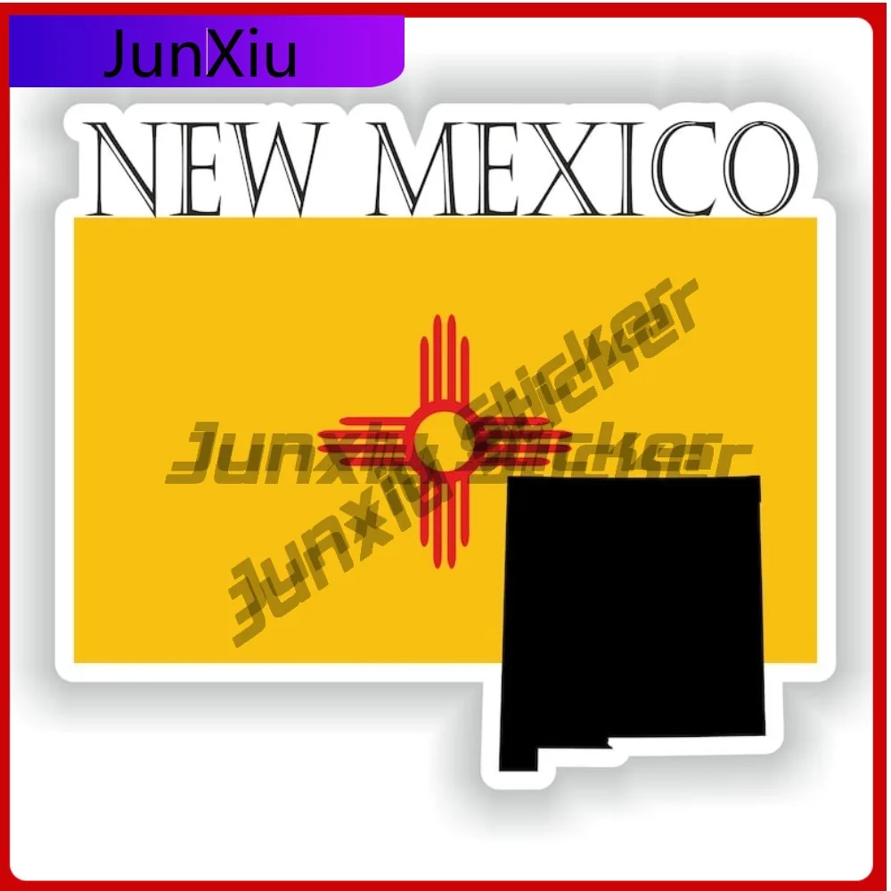 

New Mexico Usa National Emblem Map Shape Sticker Anti Scratch Waterproofing Exterior New Driver Stickers For Car Motorcycle Helm