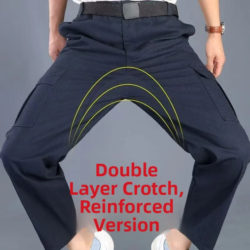 

Мужские рабочие orm, хлопковые свободные рабочие брюки с прямыми штанинами, длинные брюки с защитой от тепла, прочные брюки для сварки с защитой труда