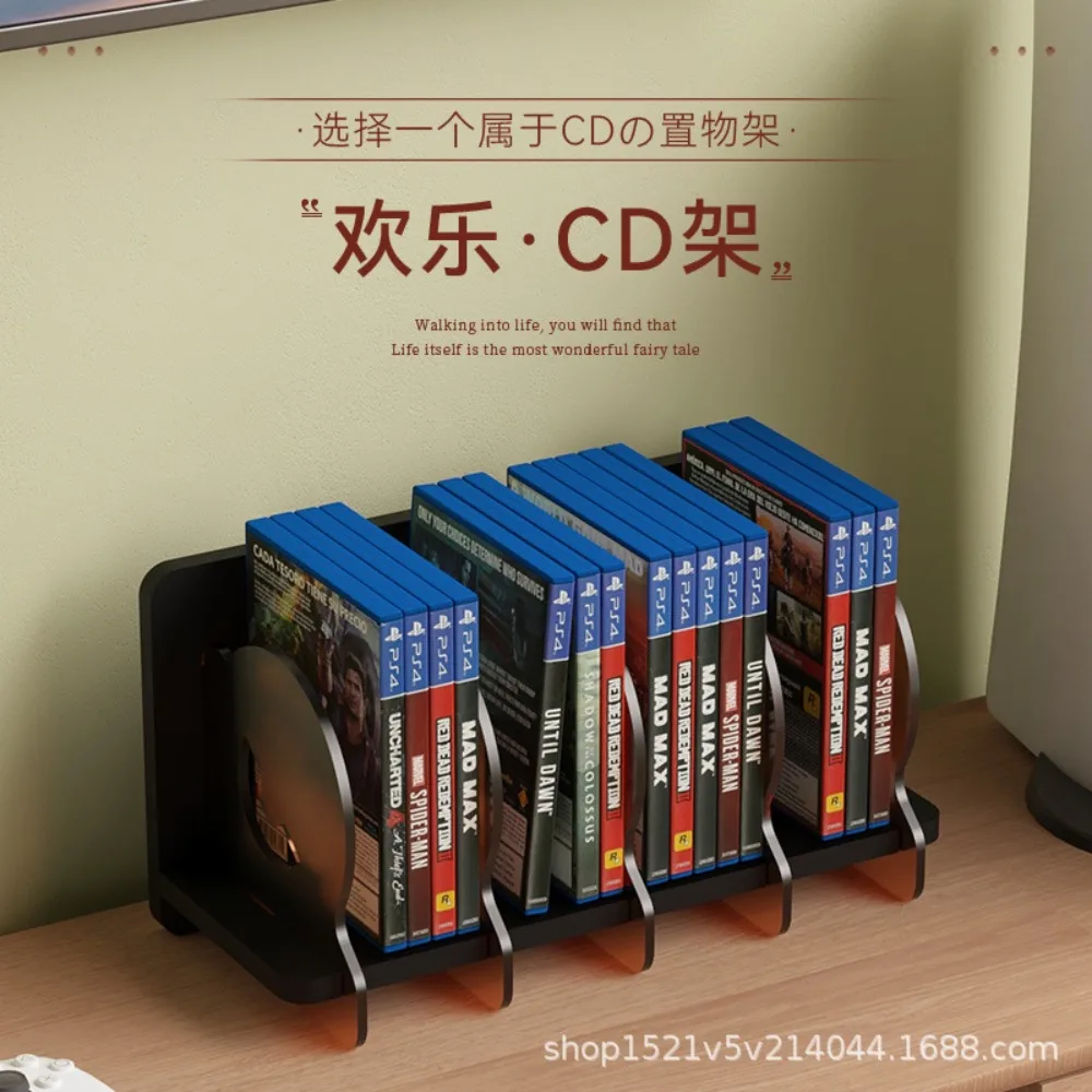 Thickened Smile Design CD Rack Vinyl Record Desktop Student Book Information Storage Document Organizing