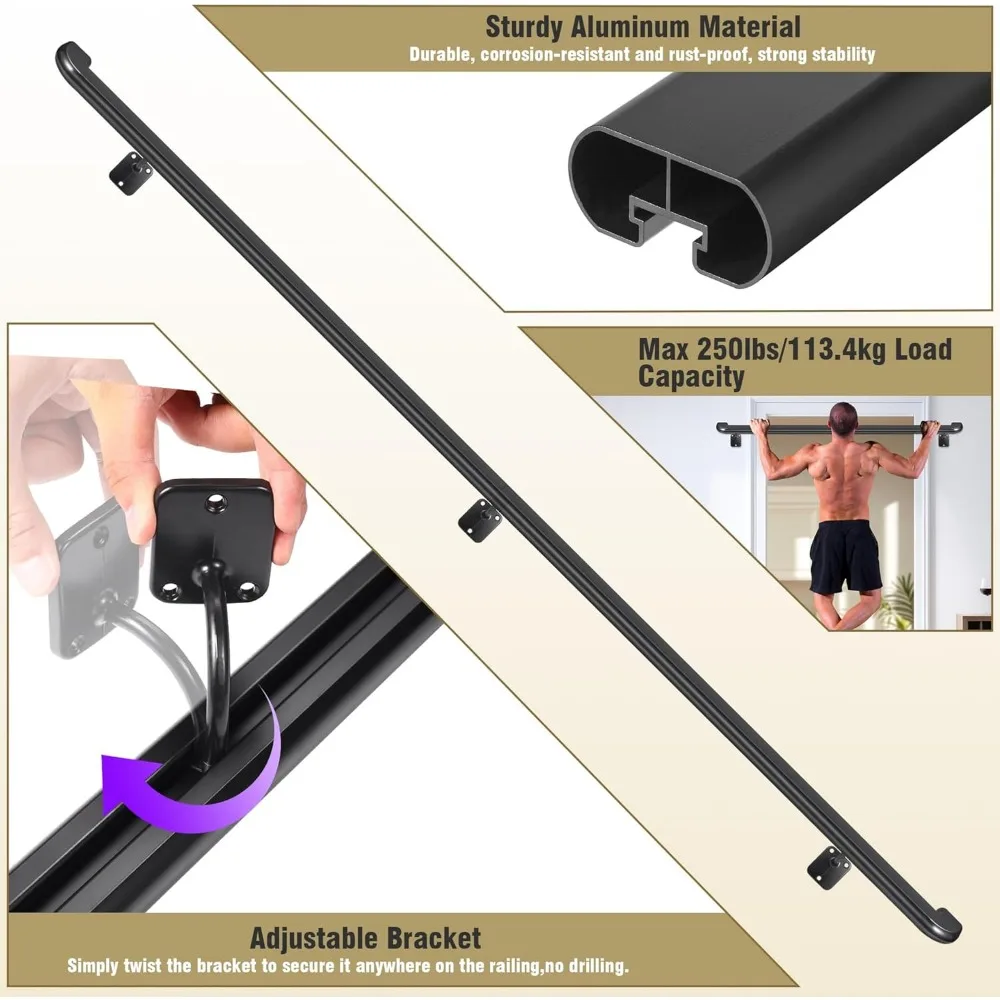 درابزين درج داخلي وخارجي معدني أسود مع إرجاع جدار للخطوات والسلالم #2