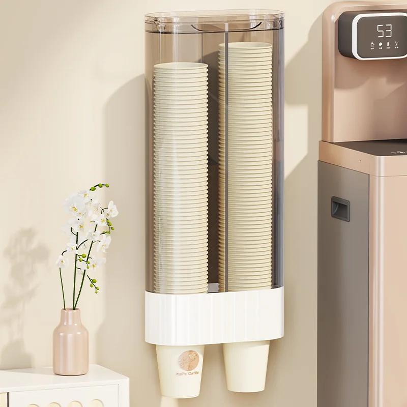 

Настенный держатель для одноразовых бумажных стаканчиков, органайзер для хранения, пластиковая подставка для напитков, удобный держатель для стаканов