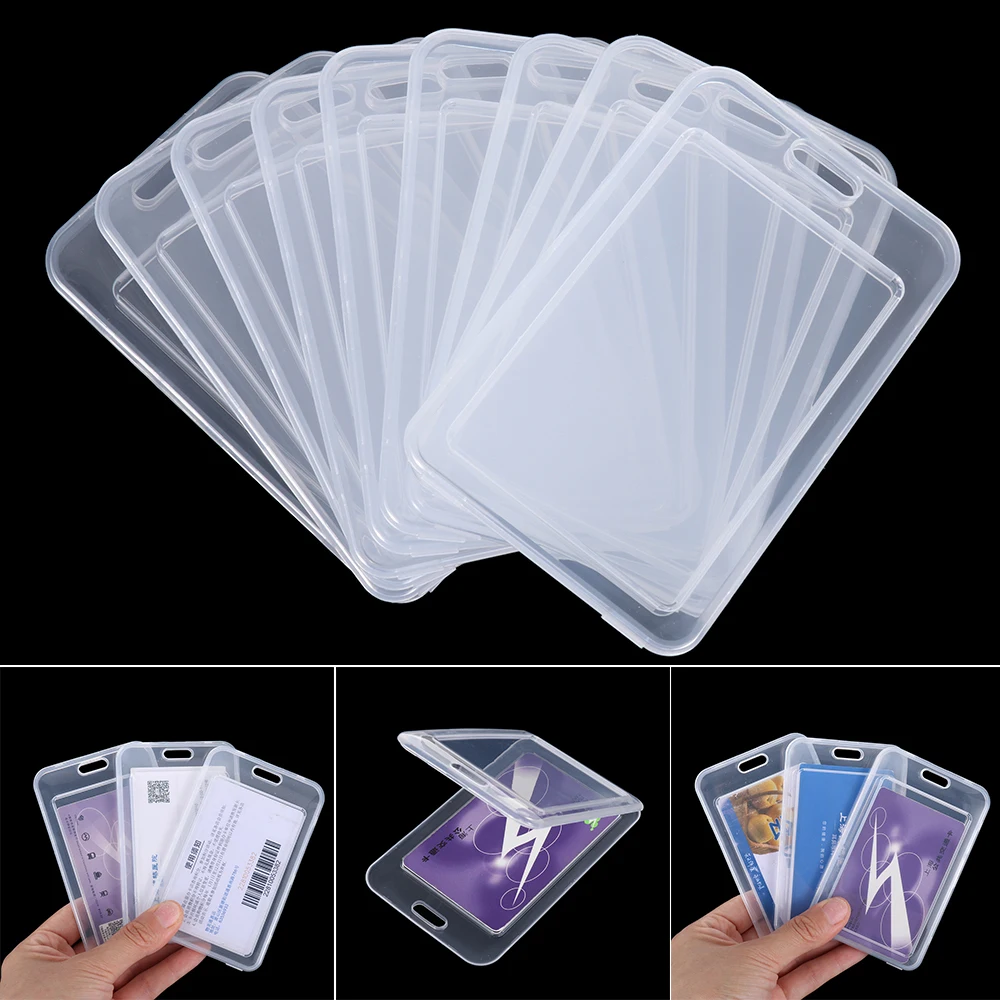 

10pcs Waterproof Transparent Card Cover Women Men Student Bus Card Holder Case Business Credit Cards Bank ID Card Sleeve Protect