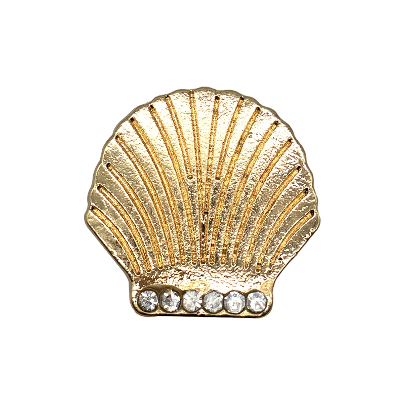 1 Stück Designer Goldene Krone Metall Schuh Charms Seestern Muschel Luxus Dekorationen für Schuhzubehör Herz Pins für Frauen Mädchen – Detail 13