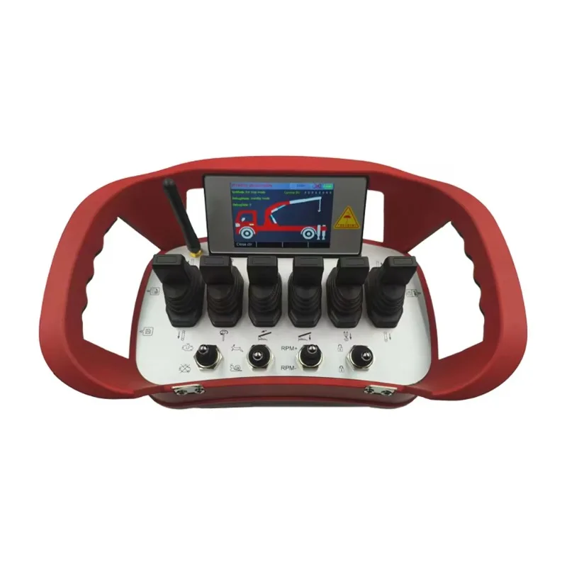 Best Selling Intelligent 12V 24V Hydraulic Valve 6 Joysticks Boom Truck Crane Remote Control 6 Motors Rechargeable Battery