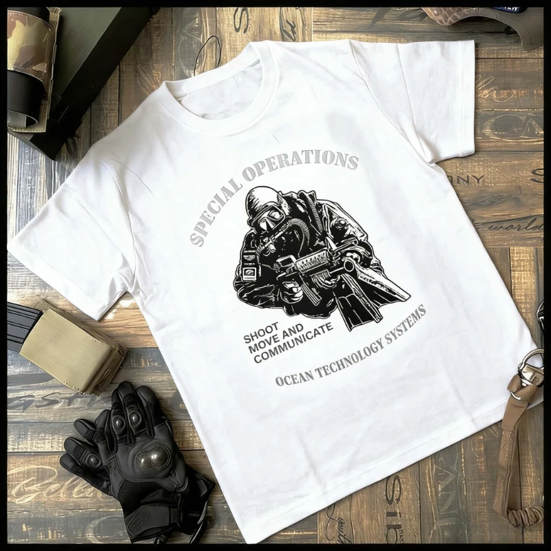 New Navy SEALs Frogman Squad Fans Graphic Print High Quality Crew Neck Plus Size Short Sleeve T-Shirts for Men and Women