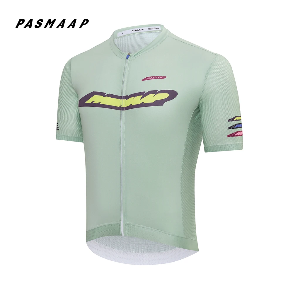 PASMAAP-Midsummer Cycling Jersey for Men, MTB Road Bicycle Shirt, Pro Team, Short Sleeve Bike Clothes, High Quality