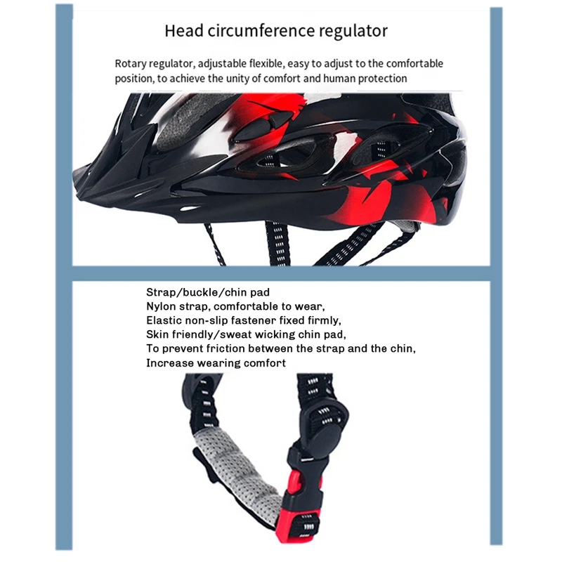 

Adult Bike Helmet, Light Microshell, Men and Women, Fit Adju New Arrivals Biking Red