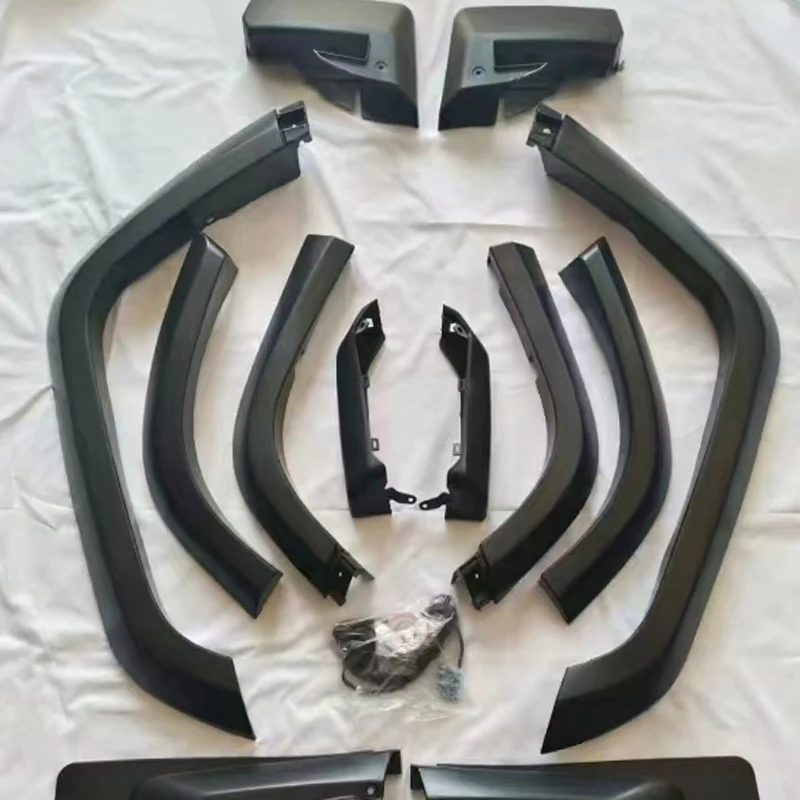 Black Four-Door Front Mud Flaps Wheel Eyebrows Mud Guard Wheel Arch Molding for Land Cruiser FJ76 LC76