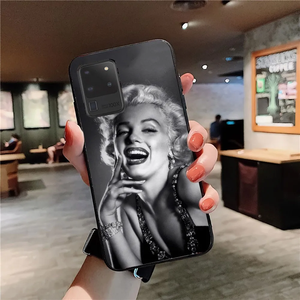 Marilyn Monroe Cushion Cover For Samsung S 9 10 20 21 22 23 30 23 24 plus lite Ultra FE S10lite Fundas