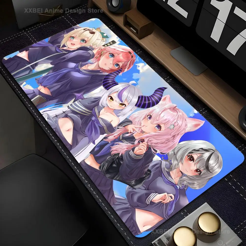 Laplus Darknesss Hololive Anime Girl Mousepad Large Gaming Mouse Pad LockEdge Thickened Computer Keyboard Table Desk Mat