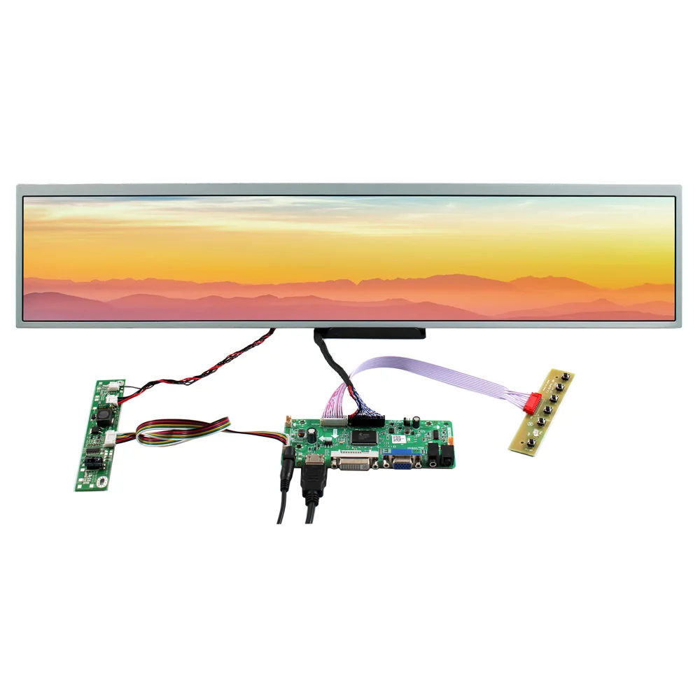 

VGA DVI H-DMI LCD Controller Board 24 in DV240FBM-NB0 1920x360 LCD Screen