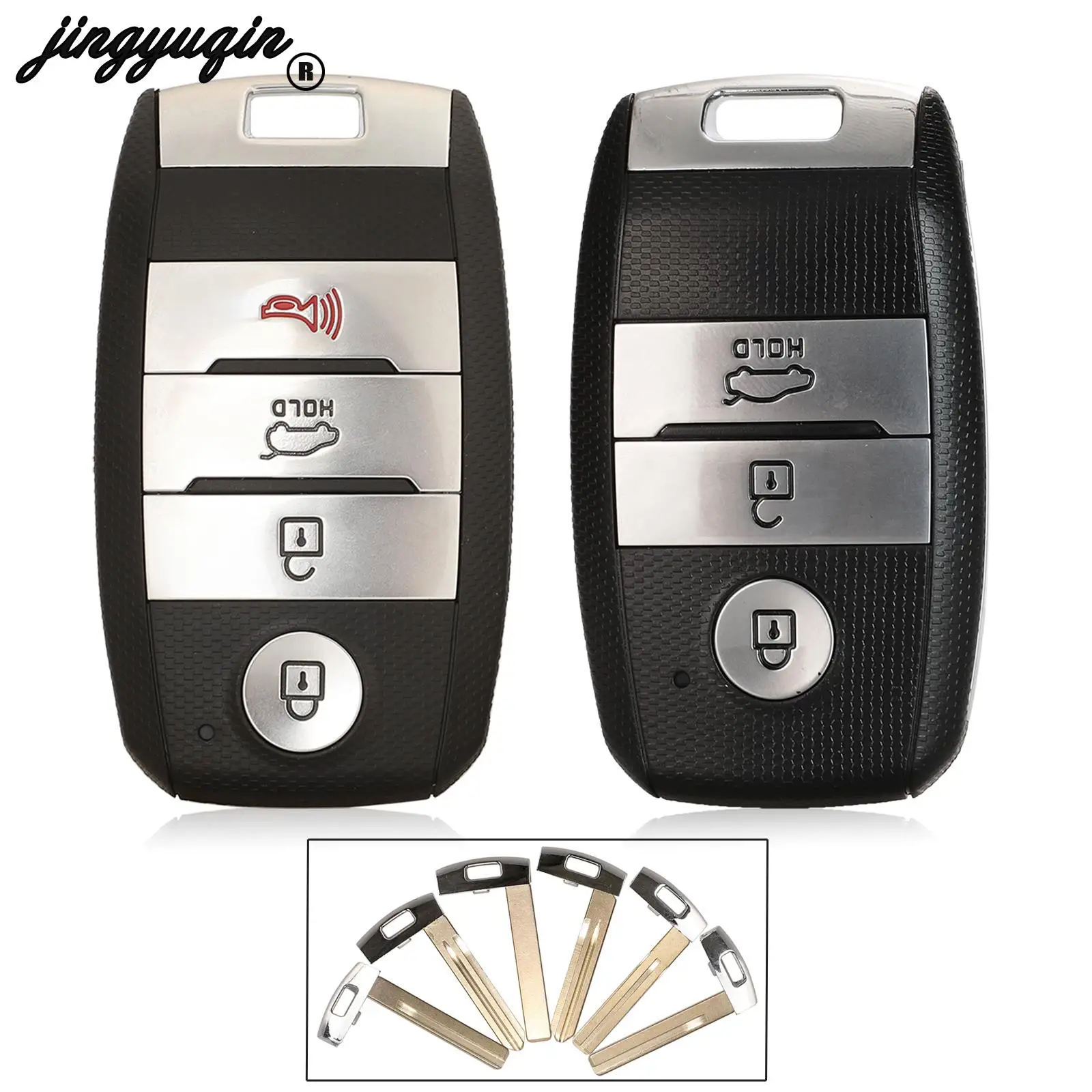 jingyuqin 3/4 Buttons For KIA Ceed K3 K4 K5 Sportage R QL KX5 Sorento KX3 KS3 RIO Cerato Optima Frote Soul Remote Car Key Shell