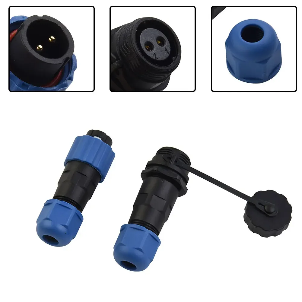 Reliable SP13 1-7 Pin Waterproof Coupler For Extension Or Repair Of Outdoor Cables With Silicone Seals And Metal Plated Contacts