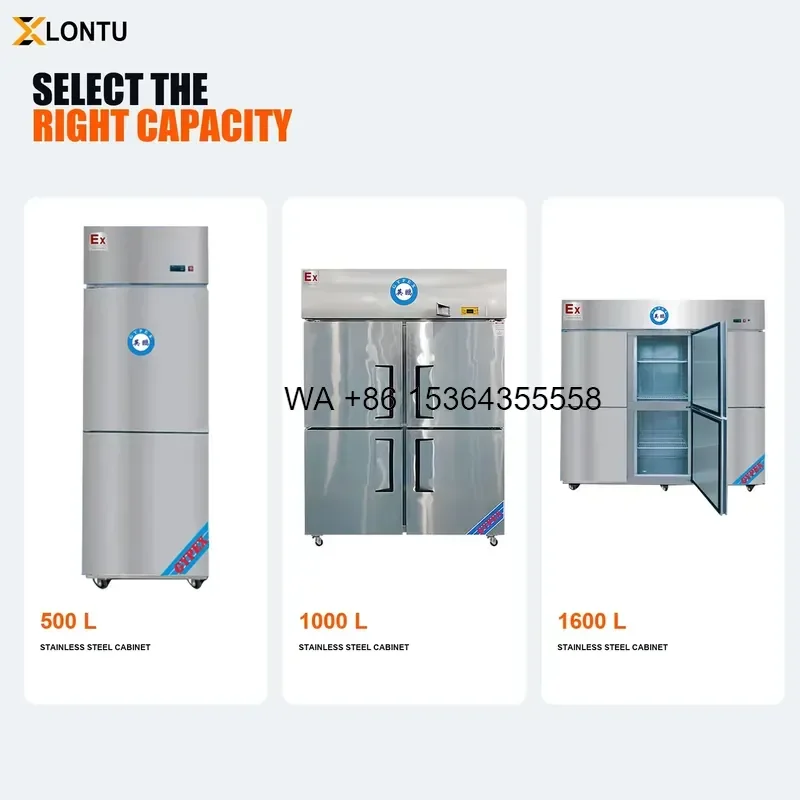 Wmwmnu for BL-BXG Explosion Proof Stainless Steel Refrigerator 500L to 1600L Upright Commercial Freezer for Petrochemical