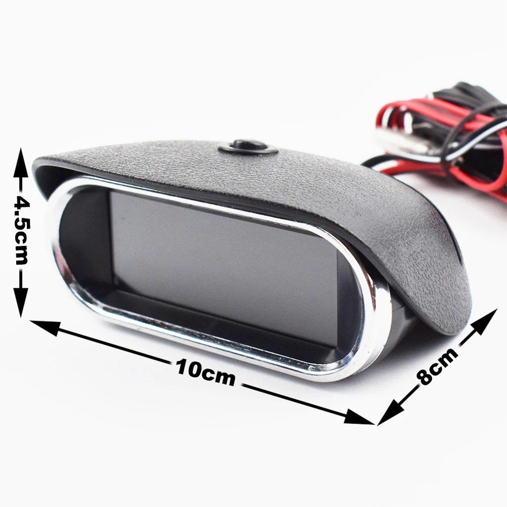 Car 12V 24V Car LCD Water Temperature Meter Thermometer Voltmeter Gauge 2 in 1 Temp & Voltage Meter 10mm Sensor Adapter 1/8NPT