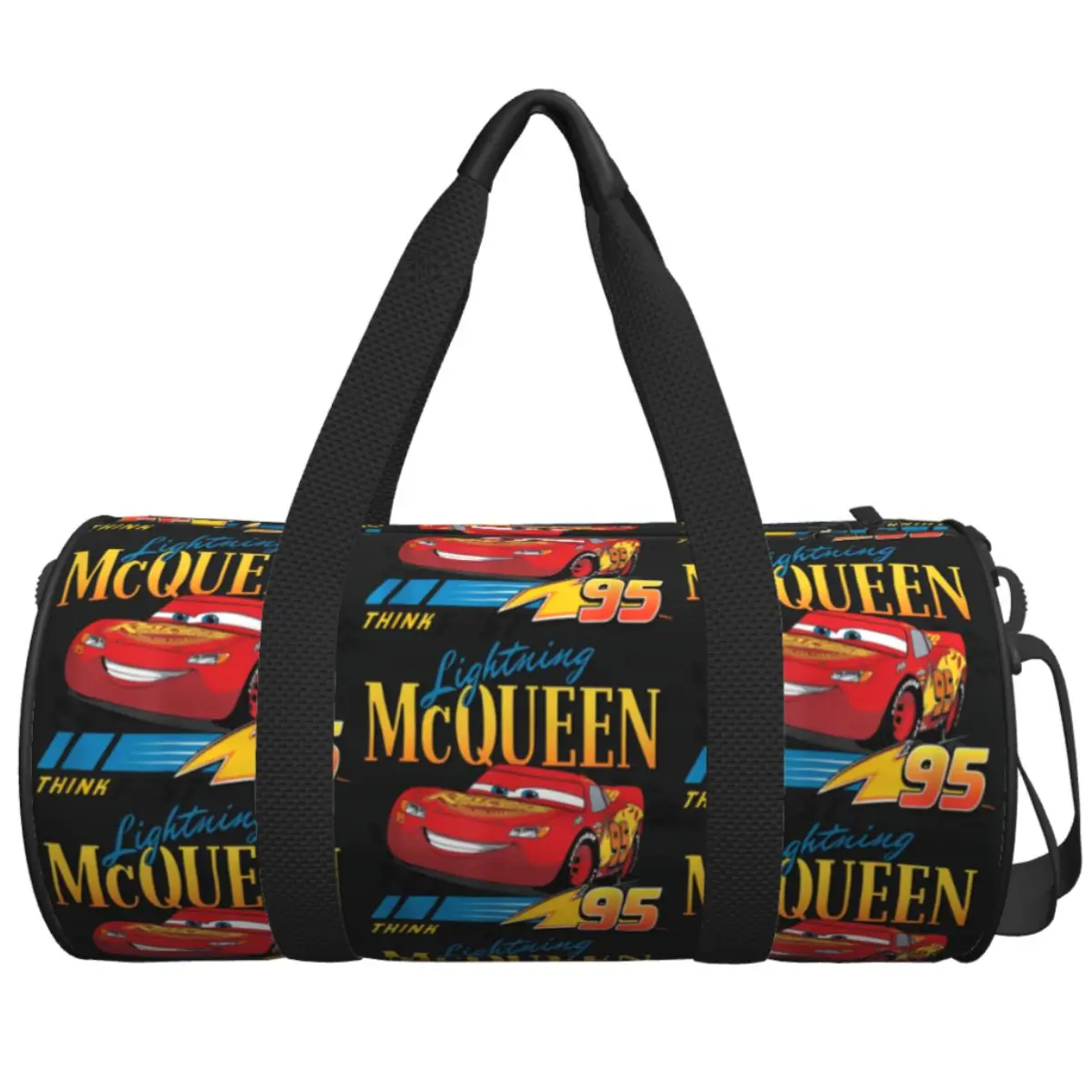 

Cars Lightning McQueen Think Fast Дорожная сумка Тренировочные спортивные сумки Большая красочная спортивная сумка Мужская водонепроницаемая сумка для фитнеса на заказ
