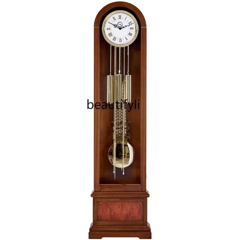 

European-Style Living Room Floor Clock Hermle Movement Vertical Clock Simple Mechanical Floor Clock Hg268