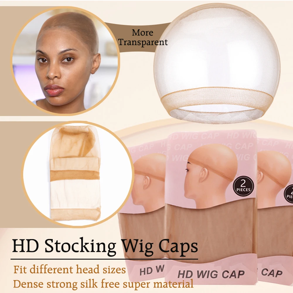 Großhandel ultra dünne unsichtbare HD Perücke Kappe für Spitze Front Perücken-transparente Nylon Strumpf kappe Bulk für Frauen – Detail 6
