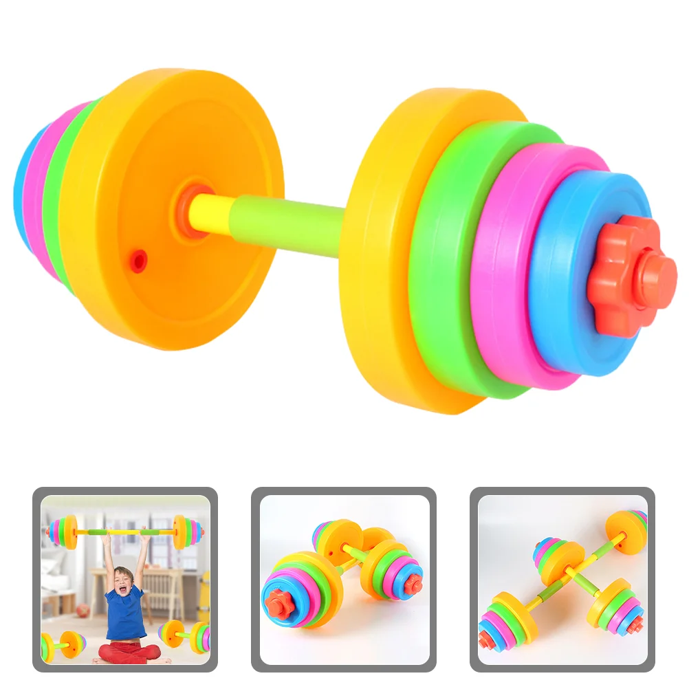 Mancuernas de plástico para niños, mancuernas de entrenamiento de brazo, equipo de ejercicio, peso de mano, juguete para guardería