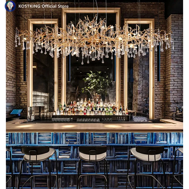 Luxury French Crystal Chandelier For Dining Room Full Copper Villa Living Room High Grade Ceiling Crystal Branch Chandeliers