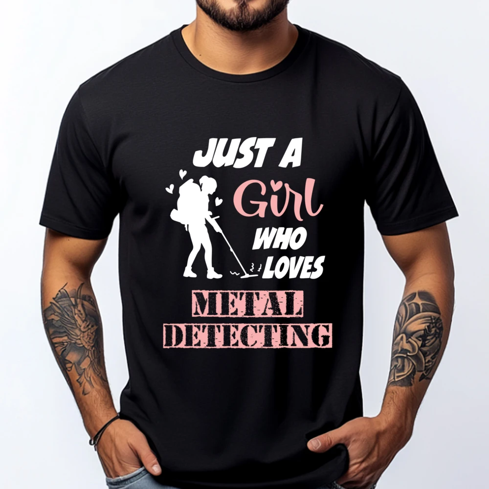

Just A Metal Detecting Detector Detectorist Luxury T Shirt Men High Quality T-Shirt Graphic Grpahic Tee Oversized T Shirt Men