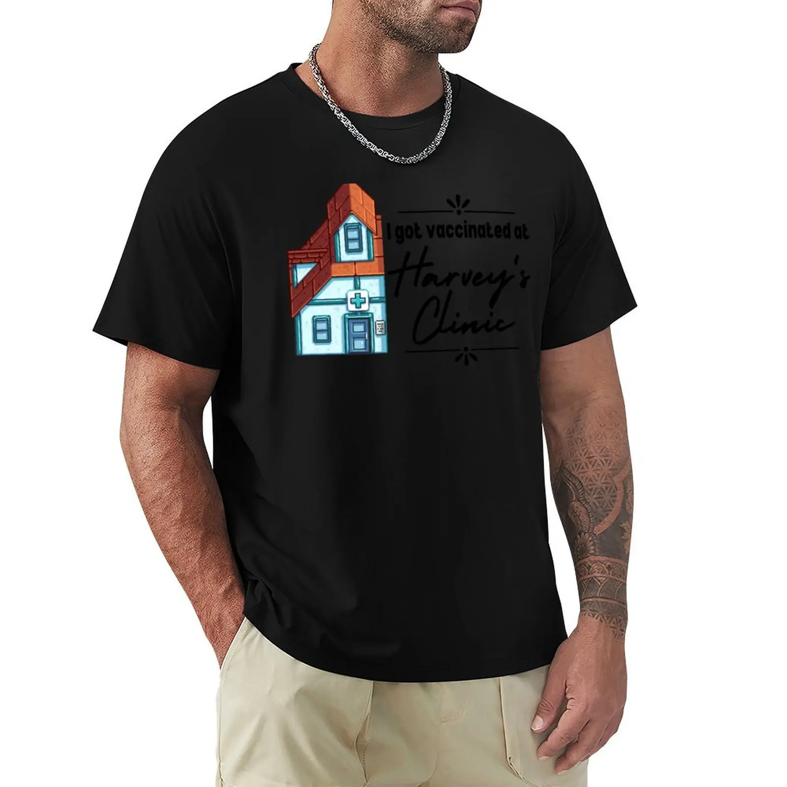 I got vaccinated at Harvey's Clinic T-Shirt mens graphic t shirts T-Shirt
