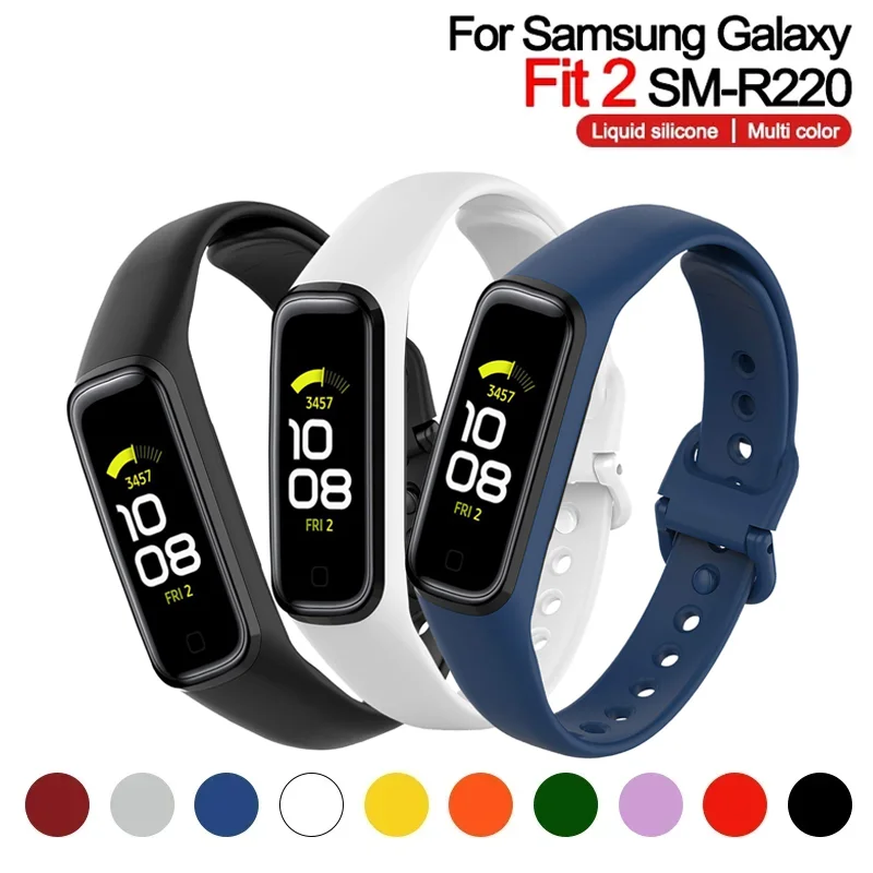 

Silicone Sport Band Strap For Samsung Galaxy Fit 2 SM-R220 iWatch Bracelet Replacement Watchband Correa For Samsung Galaxy Fit2