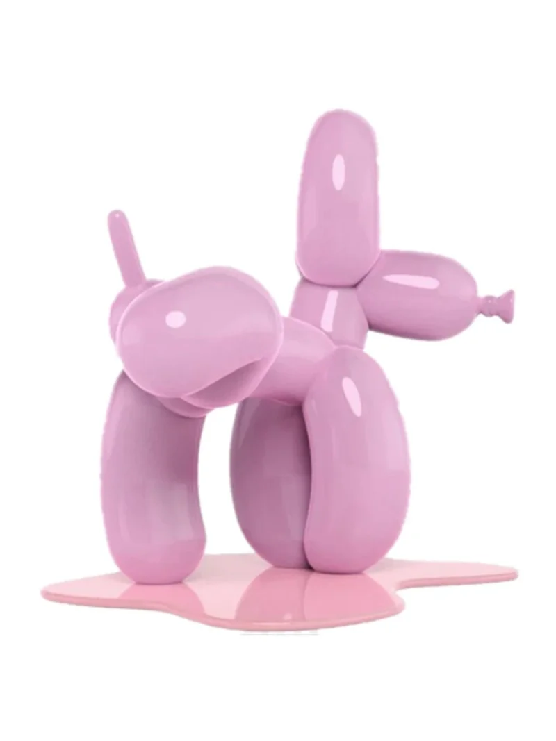Nordic New Peeing Balloon Dog Sculpture Resin Crafts Animal Statue Home Room Decor Sculptures and Figurines Dog Decoration