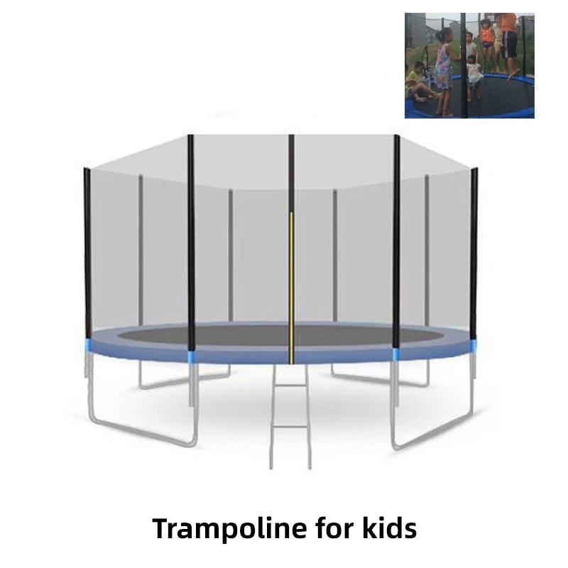 1.83-4.28m Trampoline Home Children\'s Indoor Commercial Jumping Bed Outdoor Round With Net Kindergarten Outdoor Adult