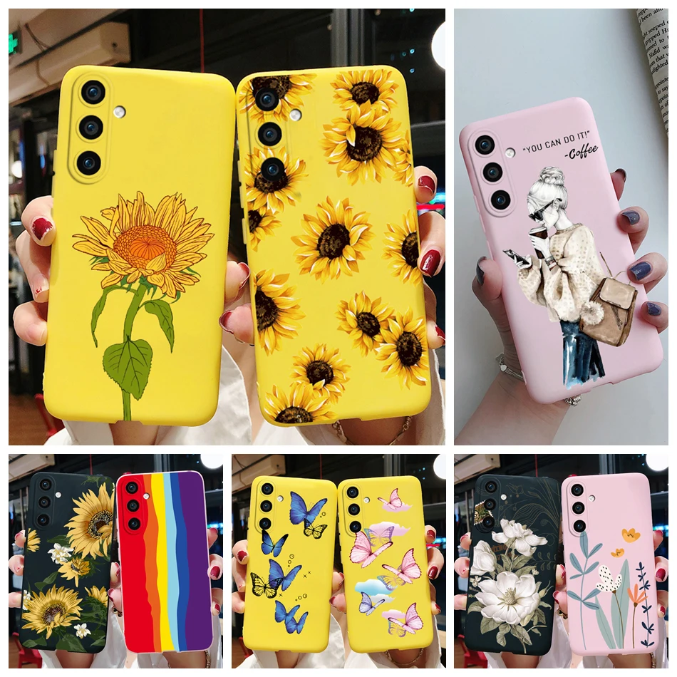 For Samsung Galaxy S23 FE Case 2023 Flower Girl Painted Soft Silicone Back Cover For Samsung S23 FE S 23 FE S23FE 5G Funda Coque