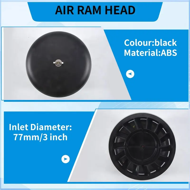 A60E-Air Flow Car Snorkel Head Snorkel Snorkel Head Pre Cleaner Filter 3 Inch 77Mm Ram Sand Cup For Toyota Nissans