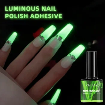 เรืองแสงเจลเล็บ Glow-in-the-dark Thermo Gel Top Coat กึ่งถาวร Uv Led น้ําเชื่อมเคลือบเงาเล็บวัสดุศิลปะ