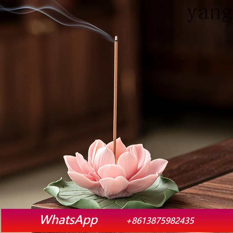 

LTT Household Indoor Incense Insert Handmade Lotus Flower Incense Stick Base Tea Ceremony Incense Holder