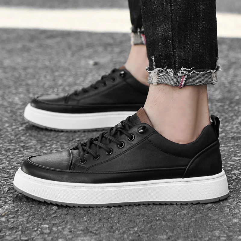 

Classic Men's Sneakers Platform Slip on Casual Shoes for Men Leather Sneakers New Comfort Flat Shoes Spring Men's Loafers Shoes