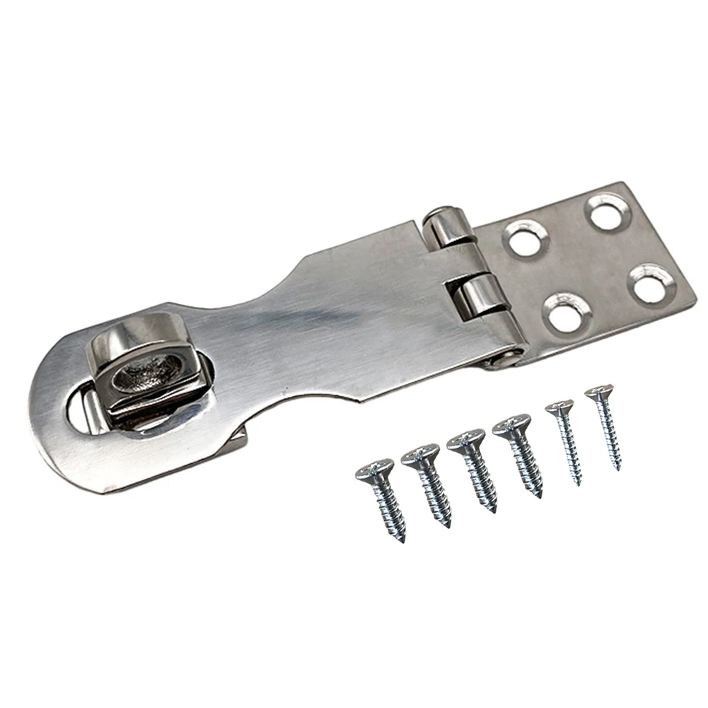 Stainless Steel Security Hasp Padlock With Screws Door Lock Accessory Hardware Home Architecture Folding Bag Marine Hardware