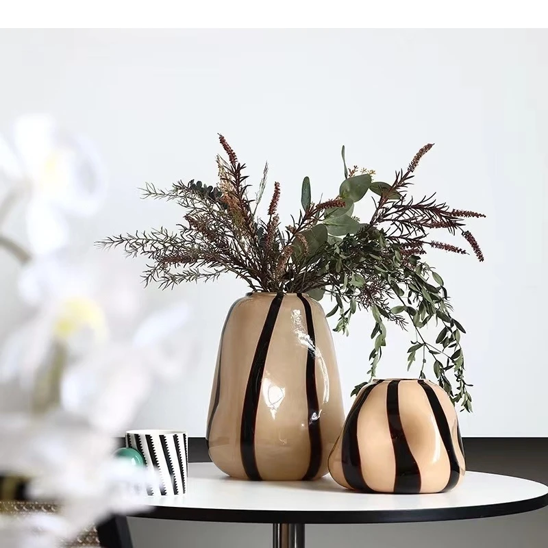 European Pumpkin Flower Pots Glass Vase Plant Hydroponics Arrangement Potted Plants Desk Decoration Floral Vases