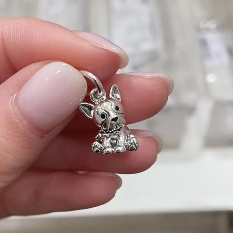 New Arrivals Labrador，Bulldog，Bichon Puppy Dog Dangle Charm Bead Fit Original 925 Sterling Silver Pandora Bracelet Jewelry Gift