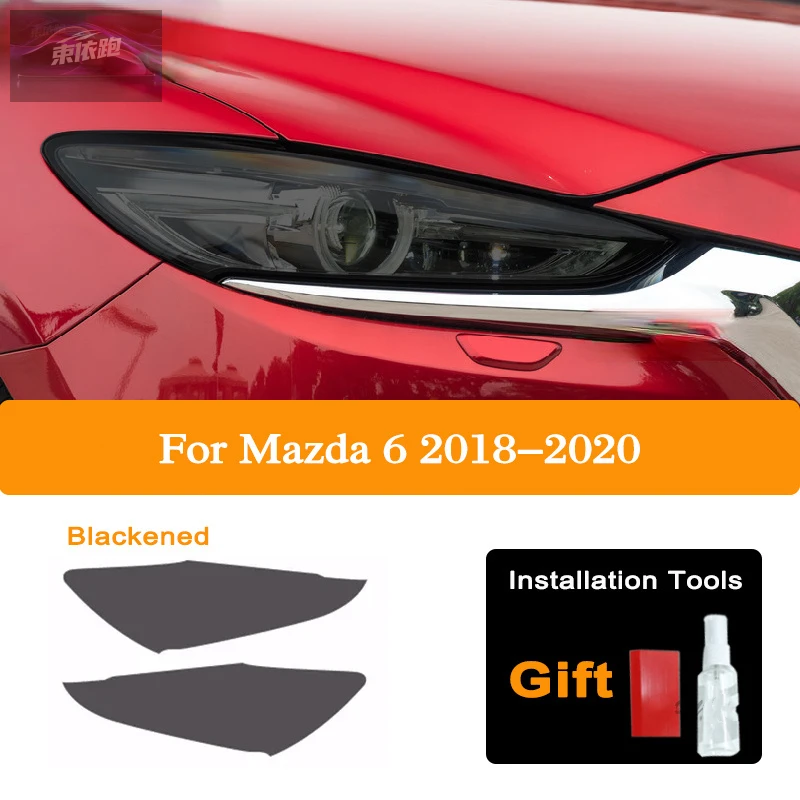 

Защитная пленка для автомобильных фар и задних фонарей для Mazda 6 Atenza 2019 2020, передняя защита от царапин, черная прозрачная наклейка из ТПУ PPF