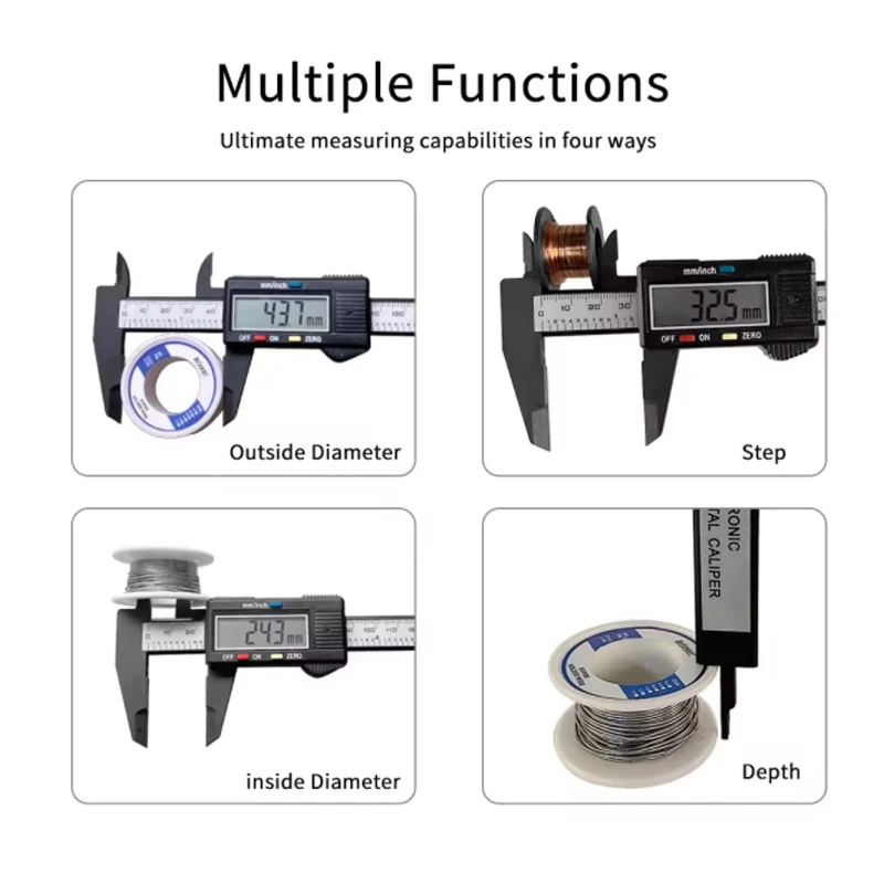 Electronic digital caliper measuring tool, vernier caliper micrometer 150 mm 100 mm digital caliper carbon fiber dial