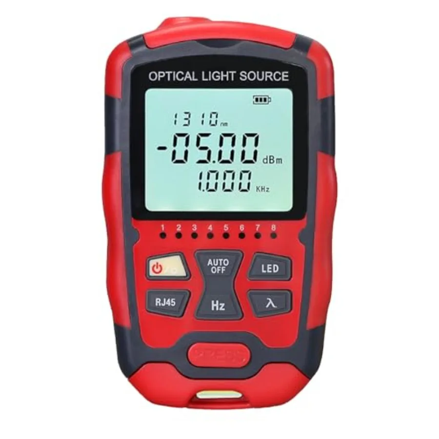 

【New model】Fiber Optical Light Source - Dual Wavelength 1310nm/1550nm Single Mode SC/FC/ST Universal Interface with RJ45 Power
