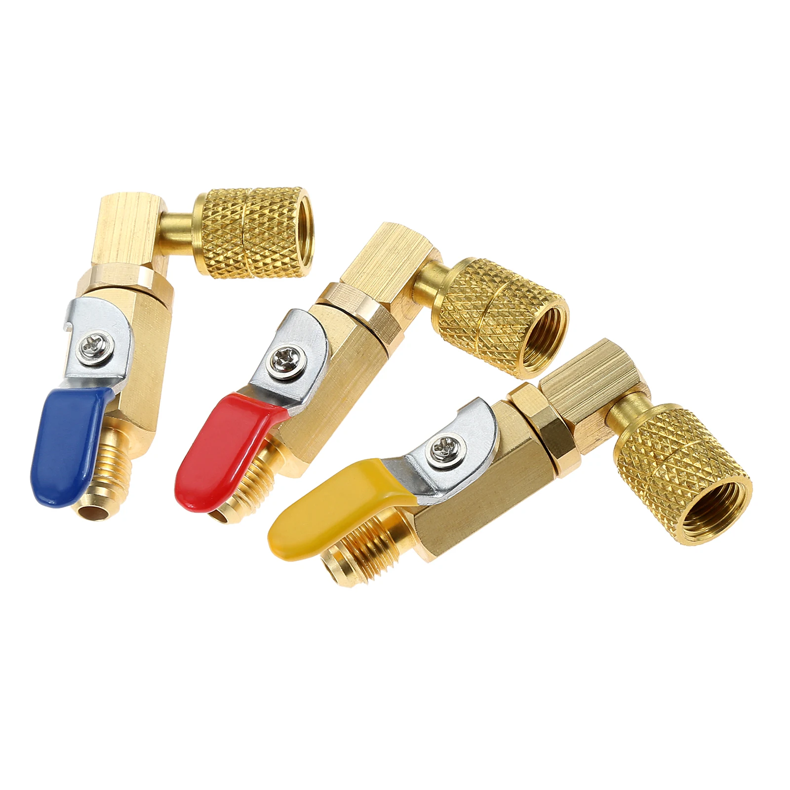 

3Pcs R410A Air Conditioner Ball Valve Shut-Off 5/16" SAE Female to 1/4" SAE Male For R134A R12 R22 Air Conditioning Refrigerant