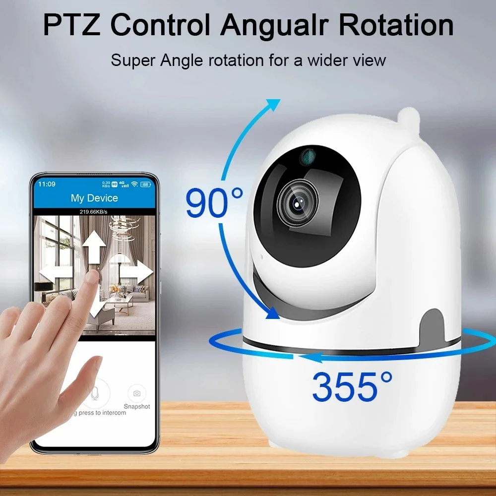 iCSee 4MP 2K Mini WiFi IP Camera Indoor Home Surveillance Camera 2MP Two Way Audio Motion Detection Auto Tracking IR Night View